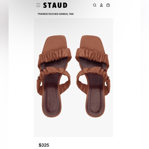 STAUD Leather Frankie Heeled Sandals - Picture 14 of 15